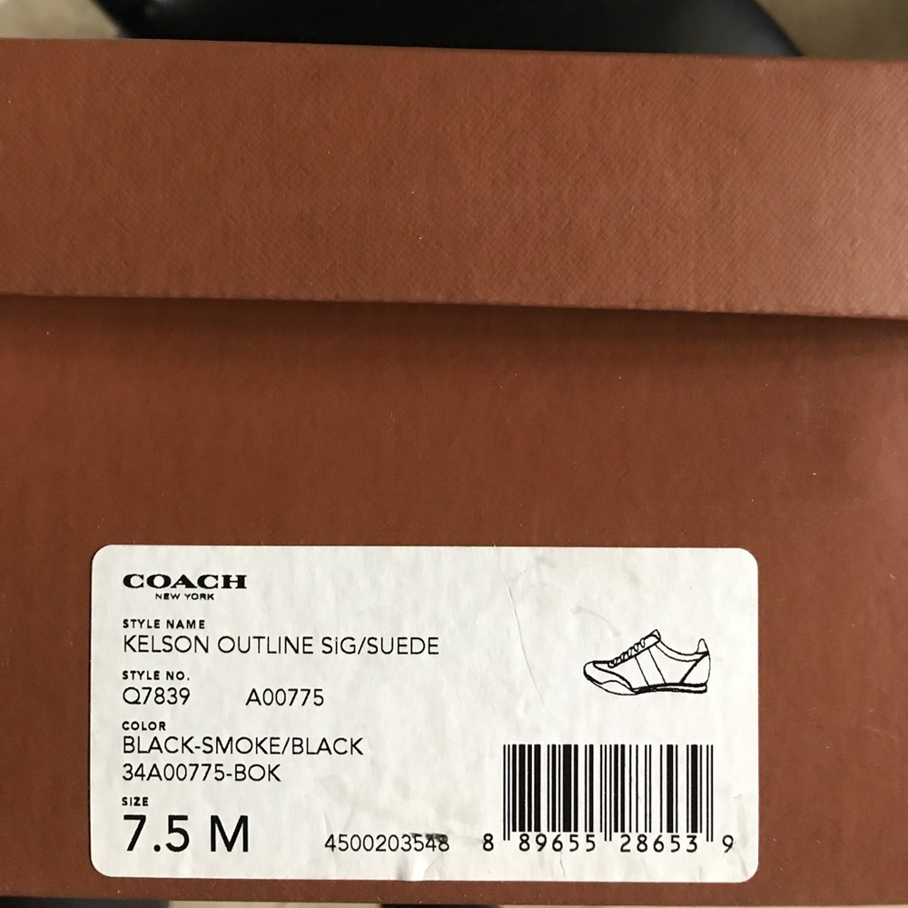 COACH Women's Black Signature Mesh Lace-Up Sneakers - Picture 5 of 5